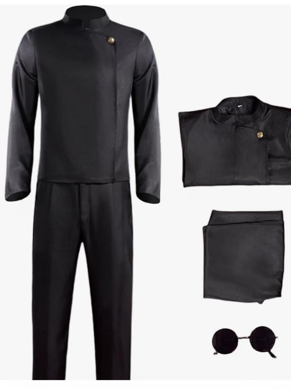 Men's Black Gojou Costume / Cosplay